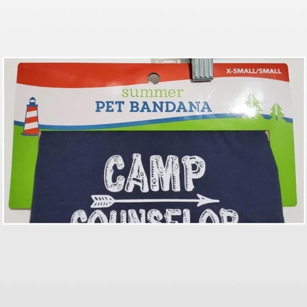 New Blue & White Pet Small Dog Bandana